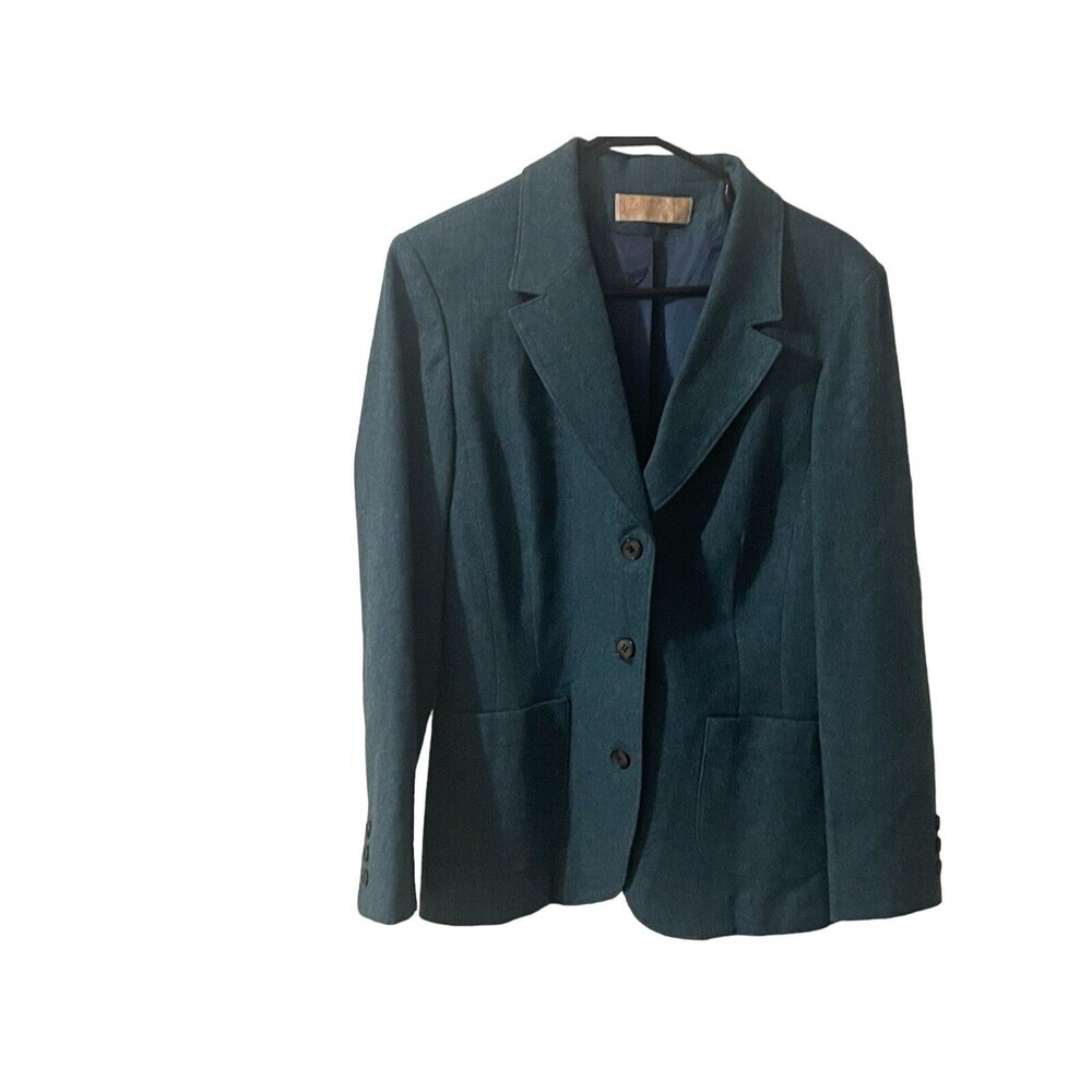 Pendleton Vintage Blue 100% Wool Blazer Jacket 14 W MADE IN USA RARE